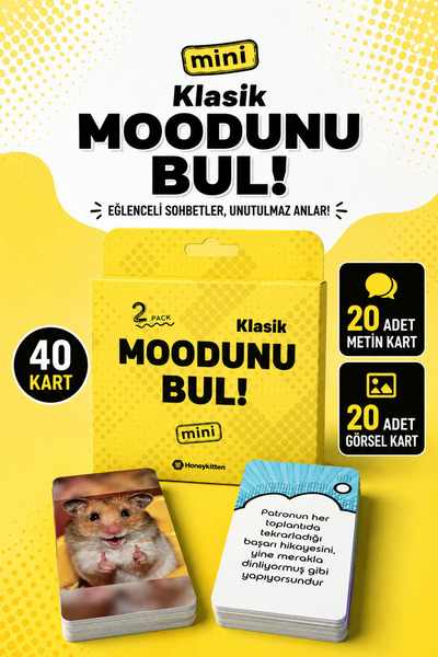 Luxmon Find Your Mood Mini Classic Card Game 2. Package of 41 Cards