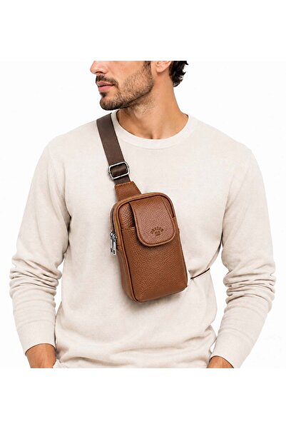 deri,se club Men's Tan Color Shoulder Bag Chest Bag Body Bag Handbag