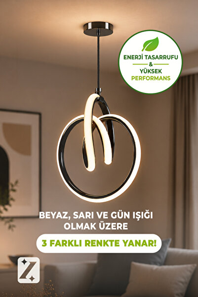 Zeda Teknoloji MİNİ DÜNYA SARKIT 3 RENK LED AVİZE