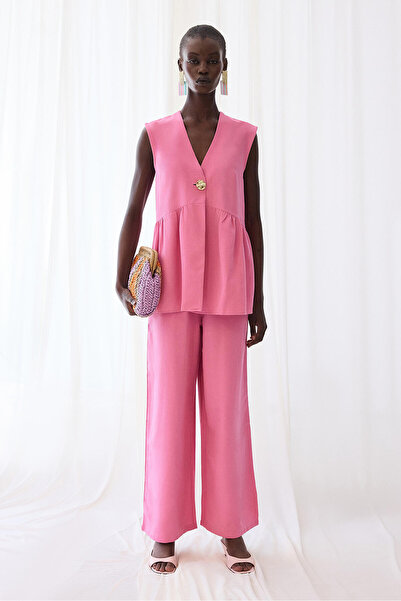 Touché Privé LINEN TEXTURED VEST TROUSERS SET