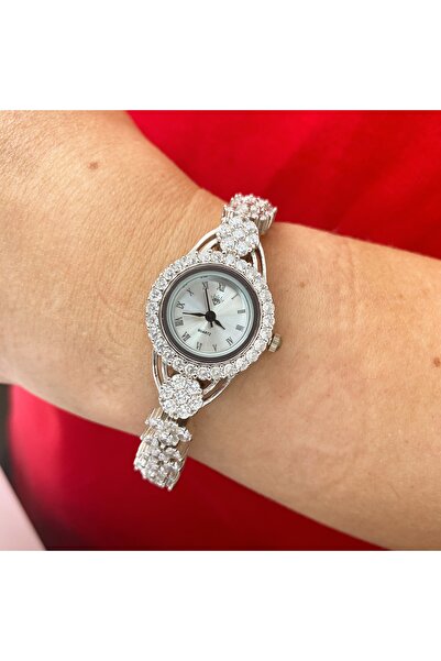 simurg jewellery 925 Ayar Taşlı Gümüş Kol Saati