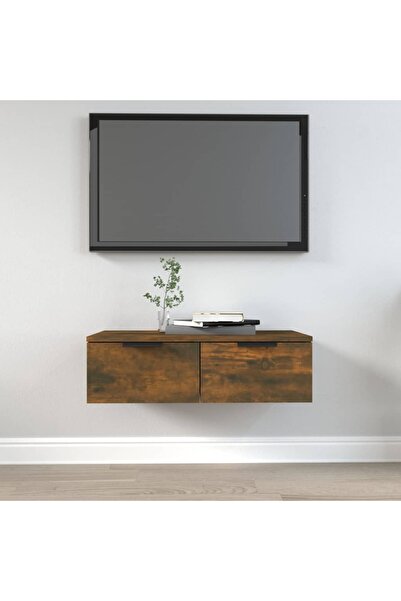 Concept Comodă TV de perete, stejar fumuriu, 68x30x20 cm lemn prelucrat