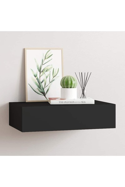 Concept Dulap de perete cu sertare, negru, 40x23,5x10 cm, MDF