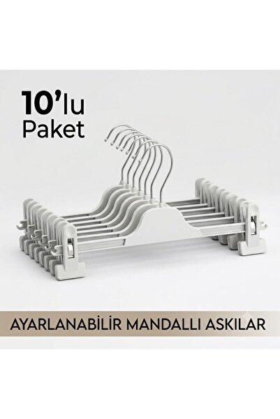 Semak Plastik 10 ADET MANDALLI PANTOLON ASKIS
