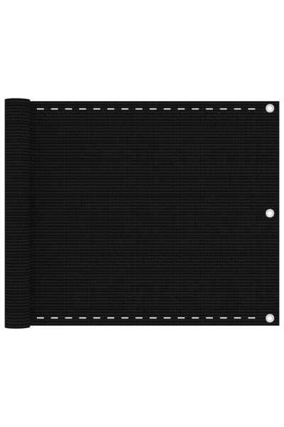 Concept Paravan de balcon, negru, 75x500 cm, HDPE