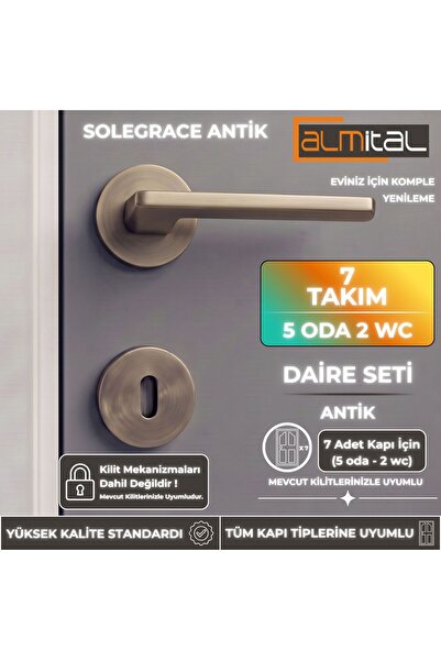 almital mobilya aksesuarları furniture accessories Solegrace Antik 5 ADET ODA...