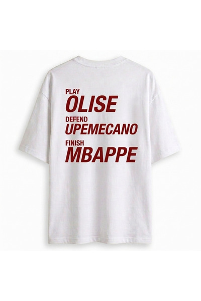 SVART WEAR Play Olise Defend Upemecano Fnish Mbappe Unisex Oversize 100% Cott...