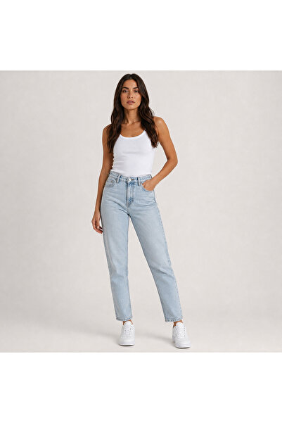 FAF Blugi cu croială mom fit clasică