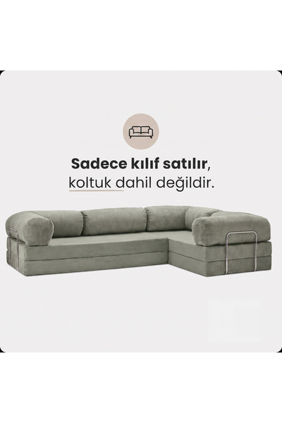 DECHOME 300x200 Köşe Koltuk Kılıfı| 9 Renk | 8 Parça Minder & Yastık Kılıfı