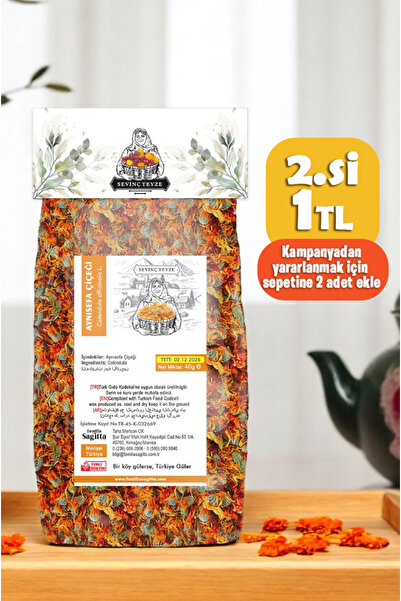 Organik Teyze Sevinç Teyze Aynısefa Çiçeği 40g - Portakal Nergisi, Calendula ...