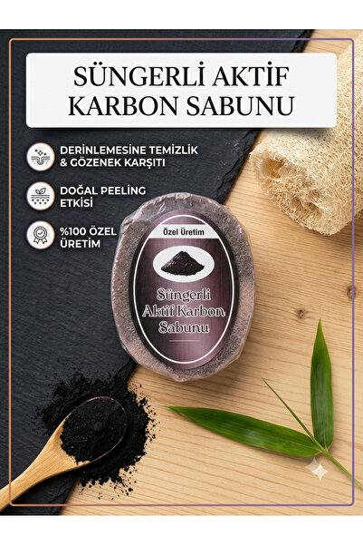 ZAHİR Sponge Activated Carbon Soap