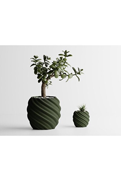 Sani Ghiveci decorativ Sani, Roma 120 x 120 x 109 mm, Verde închis mat