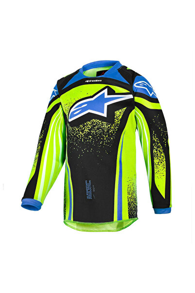 Alpinestars Kid Racer Nomur Çocuk Off-Road Motosiklet Jerseyi Mavi Kırmızı