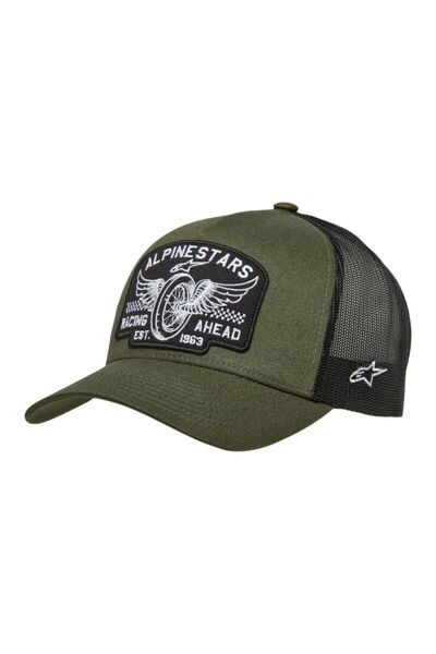 Alpinestars Heritage Patch Trucker Şapka Yeşil Siyah
