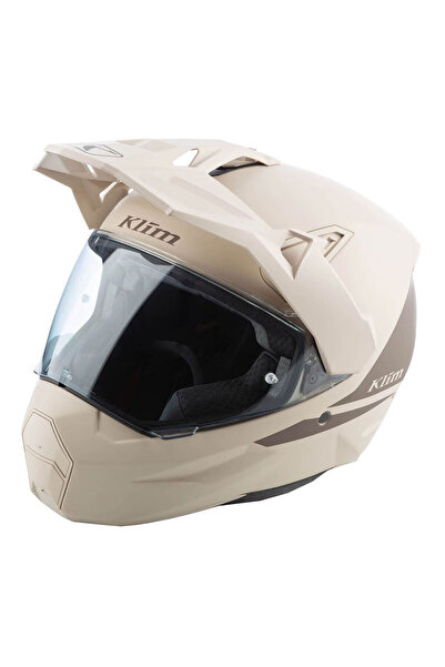 Klim X1 Alpha Carbon Korumalı ADV Motosiklet Kaskı Krem Kahverengi