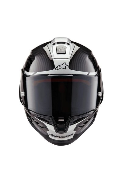 Alpinestars Supertech R10 Carbon Element Spor Motosiklet Kaskı Siyah Gümüş