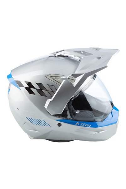 Klim X1 Alpha Carbon Concept Korumalı ADV Motosiklet Kaskı Beyaz Mavi