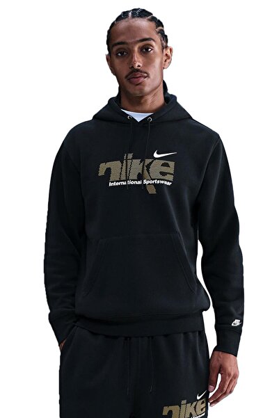 Nike M NK CLUB BB PO HDY SWSH SPORT IM8321-010 سترة رياضية سوداء للرجال
