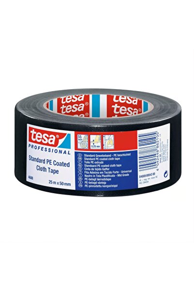 Tesa Bandă adezivă pentru reparații, negru, 25m x 50mm, - 4688