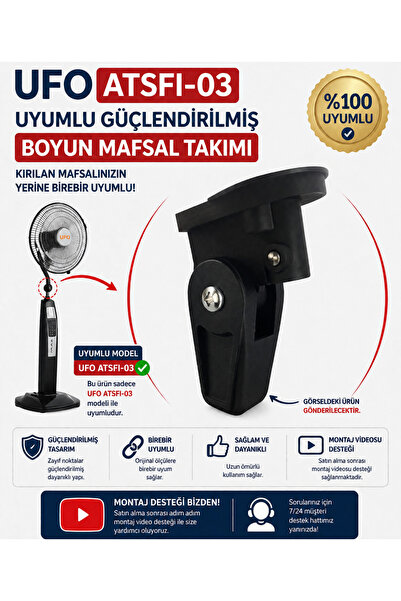 SÜPÜRGE ATÖLYESİ Ufo ATSFI-03 U Vantilatör Güçlendirilmiş Alt Boyun Mafsalı