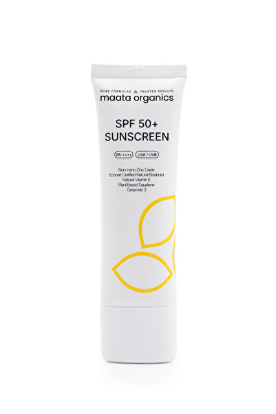Maata Organics Mineral Güneş Koruyucu Krem SPF 50+ PA++++ Hassas Ciltler İçin...