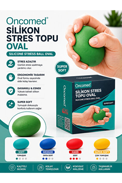 Oncomed Silikon Stres Topu Yeşil Soft