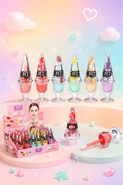 MİNGODAN Tatlı Meyve Aromalı Dudak Boyası Lip Gloss Suya Dayanıklı Nemlendiri...