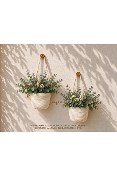 ÖRGÜM Coș decorativ 2 buc. Mini coș cu flori 12X10 cm PLANTELE ȘI APARATELE D...
