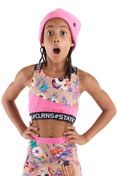 Colorinas Stay Active Girl's Crop Sports Tank Top