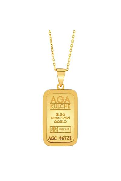 aga kulche 2.5 gr Altın Külçe Kolye