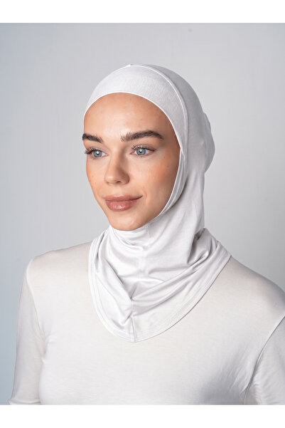 Ecardin Large Hijab Bonnet - Lycra Hijab with Practical Neck Collar Ready Spo...