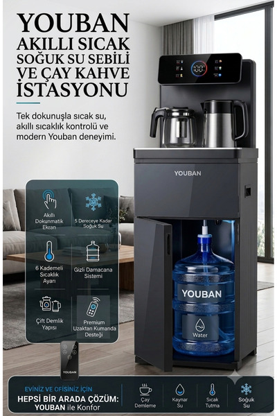 Youban SmartTouch Gizli Damacanalı Yeni Nesil Dijital Akıllı Su Sebili