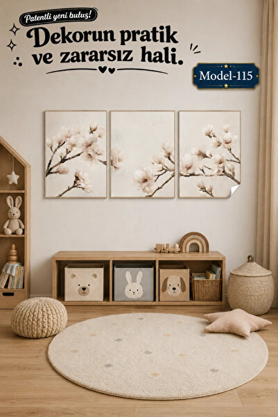 Akıllı Kağıt Static Cling Tablecloth - Poster Flower (Model- 115)