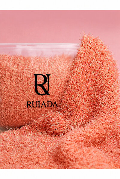 RU RUIADA منشفة استحمام برتقالية فائقة المرونة مصنوعة من مادة الليف، مناسبة ل...