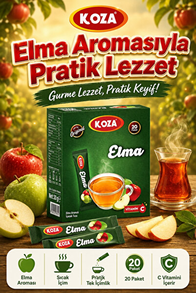 Koza Gurmelerin Seçimi Pratik Lezzet Elma Aromalı Tek İçimlik Elma Çayı Premi...