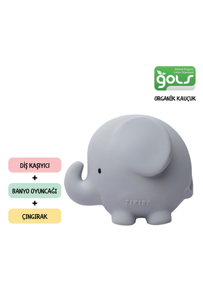 Tikiri Doğal Kauçuk Diş Kaşıyıcılı Oyuncak-Elephant