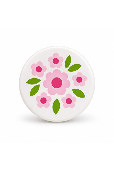 TURUNÇ AKSESUAR Pembe Pıtır Çiçek Kulp- Çap 5.5 Cm Bebek Çocuk Genç Odası Kul...