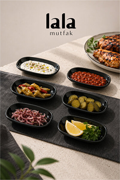 Lala Mutfak طقم أطباق جوزدي الصغيرة للقوارب المطاطية 6 قطع (12×7 سم) - مقاومة...