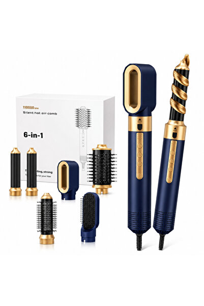 GYZA Ondulator Multistyler 6 in 1, Uscator de Par Profesional, 1350 W, Ultra-...