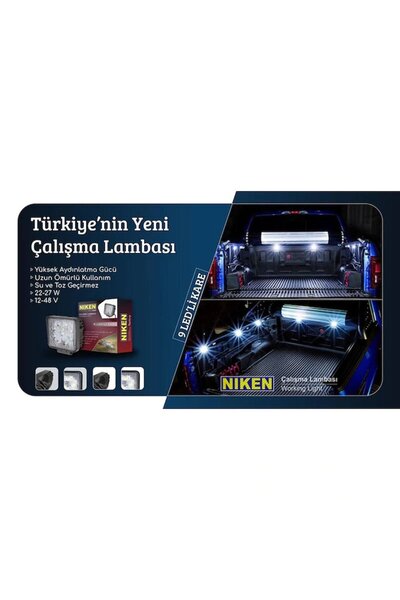 Niken Kare Led Çalışma Lambası 16 Ledli Off Road Sis Lambası