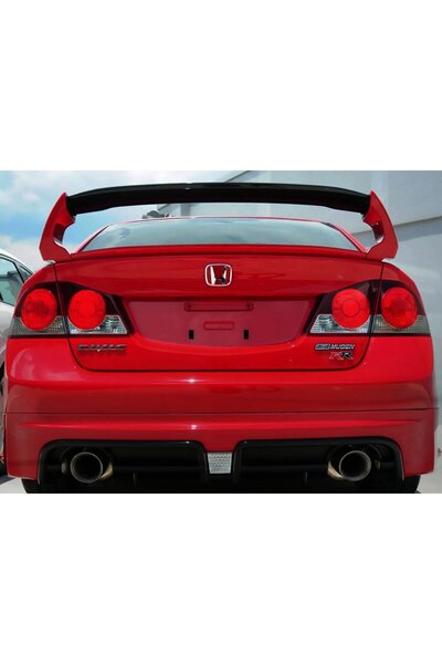 Genel Markalar Honda Civic FD6 Bagaj Üstü Spoiler Mugen RR 4 Parça Abs Plastik