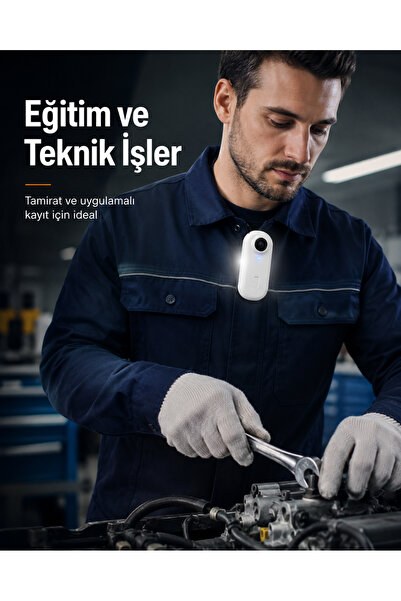 TEKNOKUTUM Mini 4K Wıfı Aksiyon Kamerası Vücut Kamerası Giyilebilir Video Kaydedici