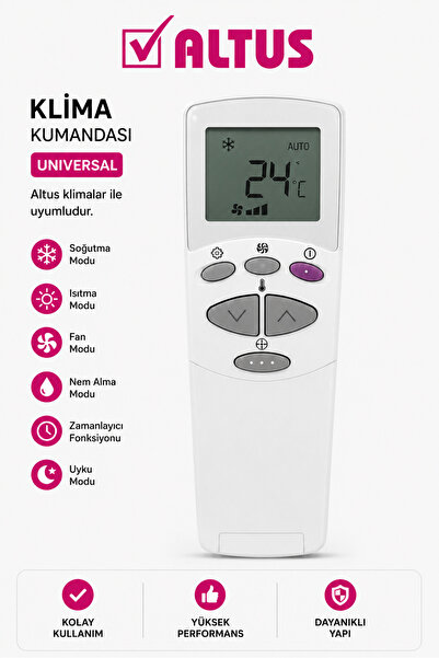 Altus Uyumlu Klima Kumandası