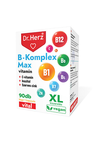 Dr Herz Capsule B-Complex Max+Vitamina C+Inozitol+Zinc 90 buc XL