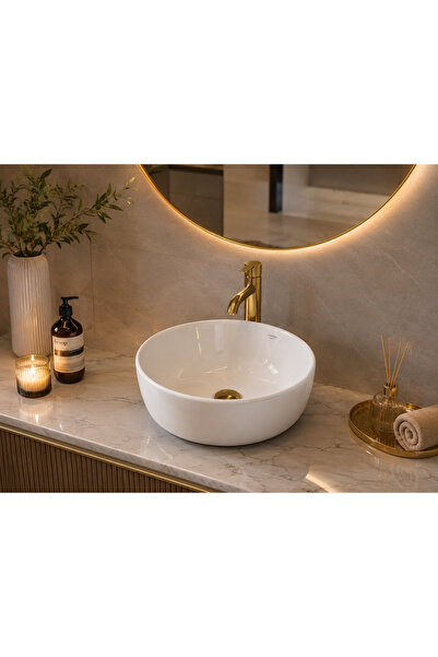 Turkuaz Cerastyle Aqua 33 cm Tezgah Üstü Çanak Mini Lavabo