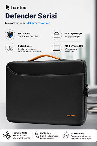 Tomtoc A22F3D5 16 Black Defender-A22 Notebook Handbag