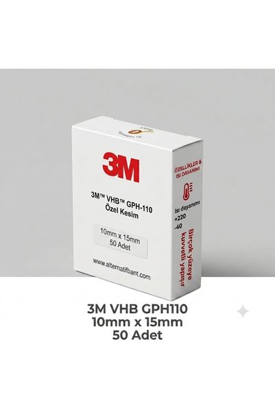 3M 10x15x1mm Yedek Güçlü Çift Taraflı Vhb Bant Die Cut Kesim (50 ADET)