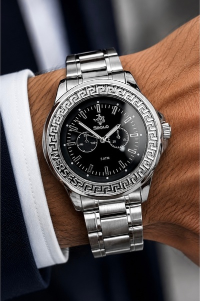 S.POLO Spolo Brand Men's Wristwatch+Bracelet Gift