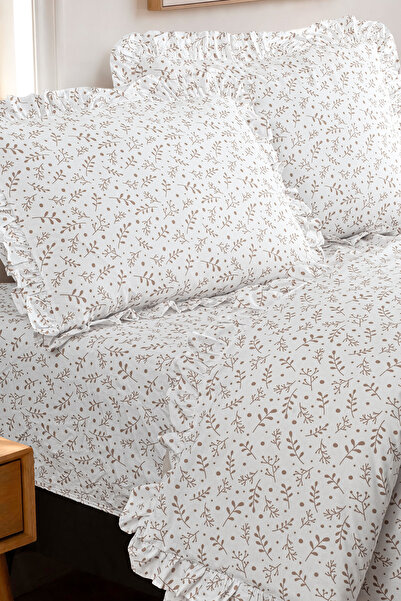 Miruza Ev Tekstili ℅ 100 Cotton Ruffle Bed Sheet Set (Without Sheets)
