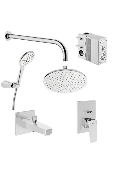 Artema Root Square Ankastre Banyo Seti Rain Q A49280 Krom
